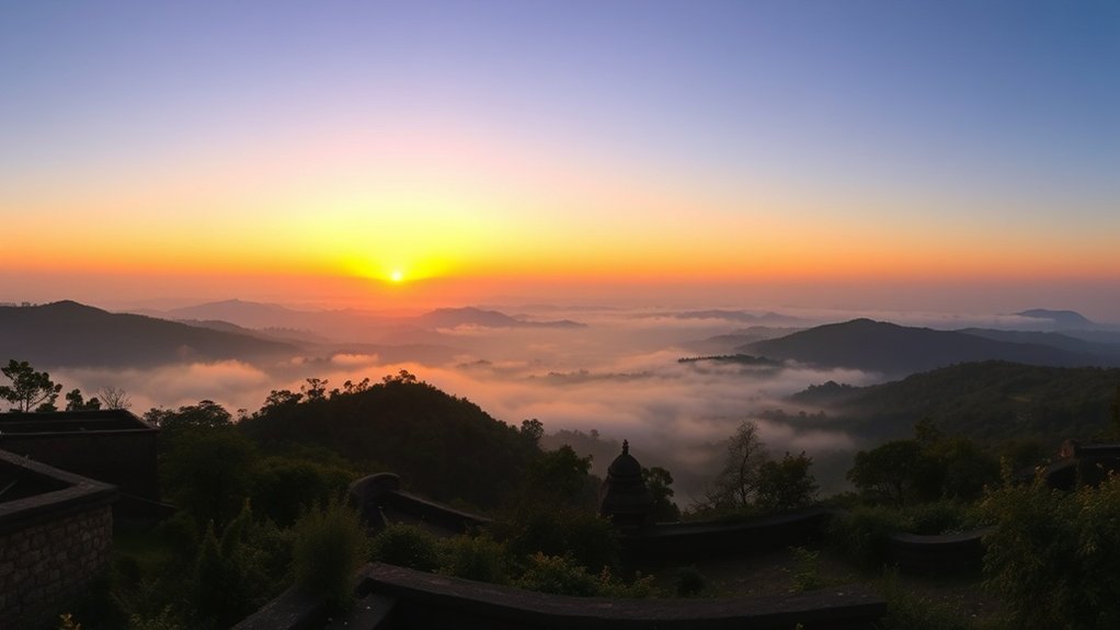 arrive early for sunrise